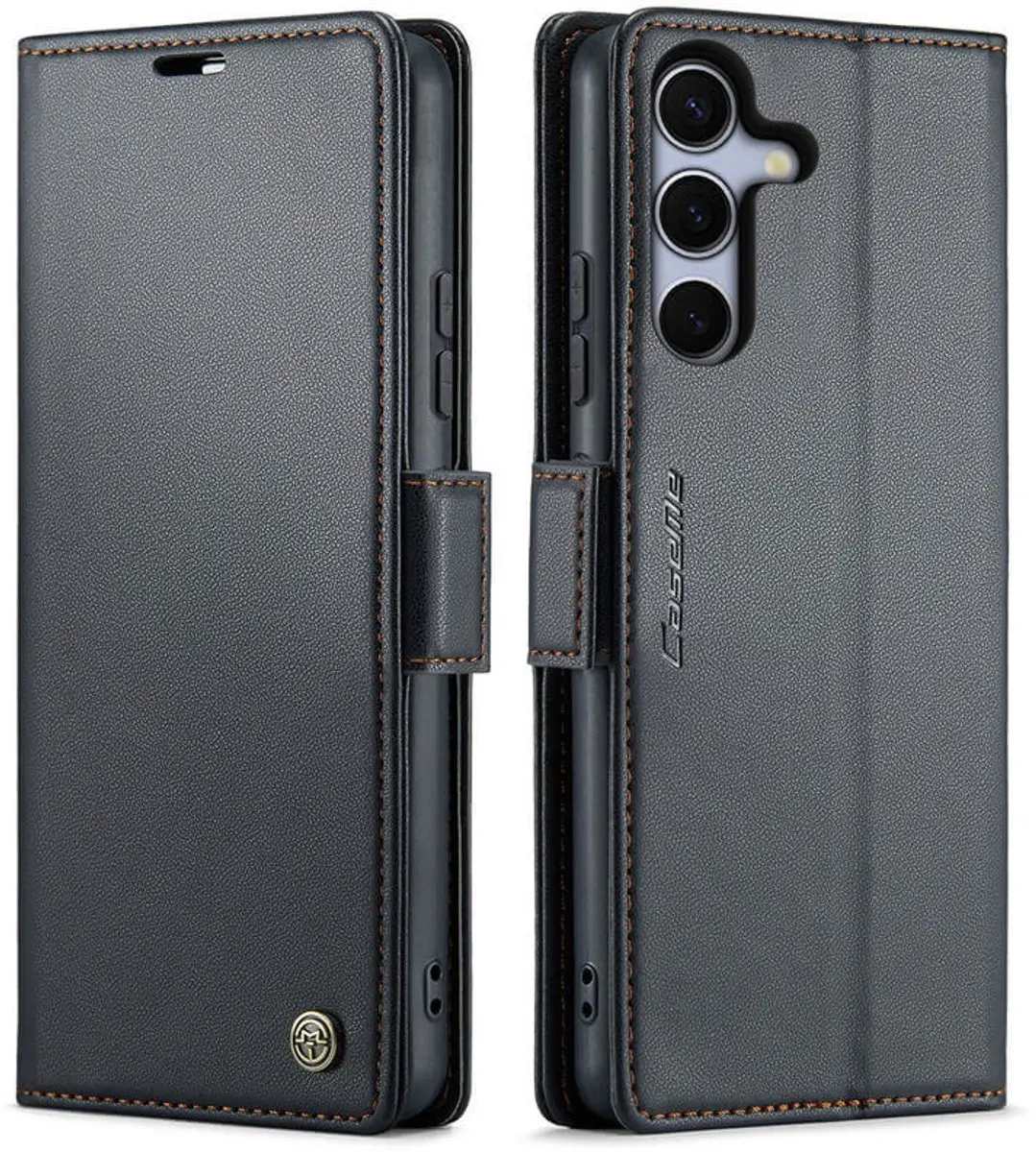 Caseme Wallet Case voor Samsung Galaxy S25/S24 - RFID & Magneetsluiting - Zwart