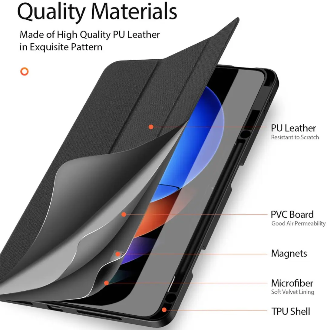 Dux Ducis Domo Tri-Fold Tablethoes Xiaomi Pad 6S Pro SH00075217 - Zwart
