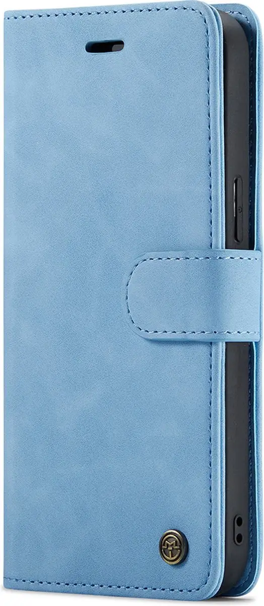 Caseme iPhone 14 Pro Hoesje Lichtblauw Kunstleer - 4 Pasjes
