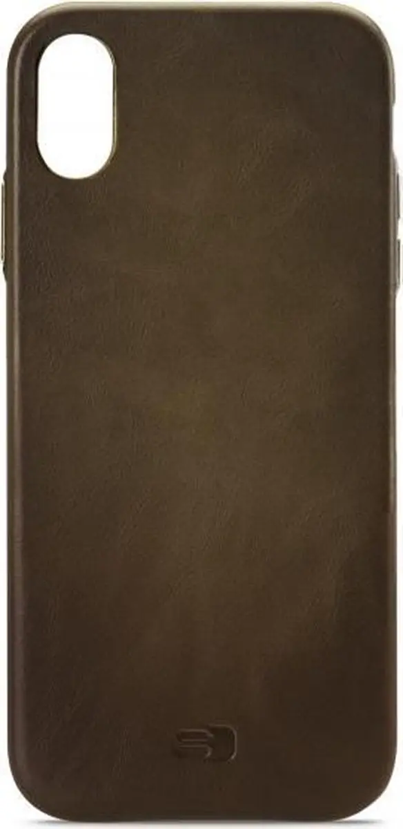 Senza Desire Echt Leer Backcover iPhone XS Max - LEACVR1069 - Burned Olive