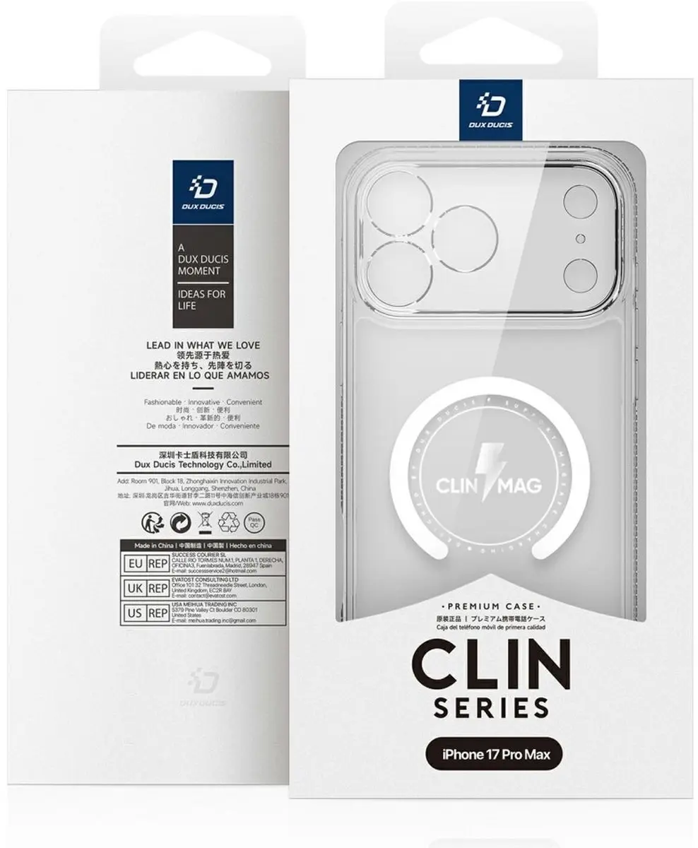 Dux Ducis Clin Mag Case iPhone 17 Pro Max - Zwart - MPN 6978943380272