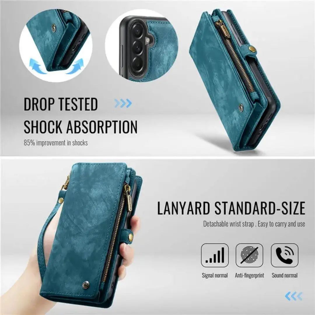 Caseme 008 Book Case Back Cover Samsung Galaxy A37 - Blauw