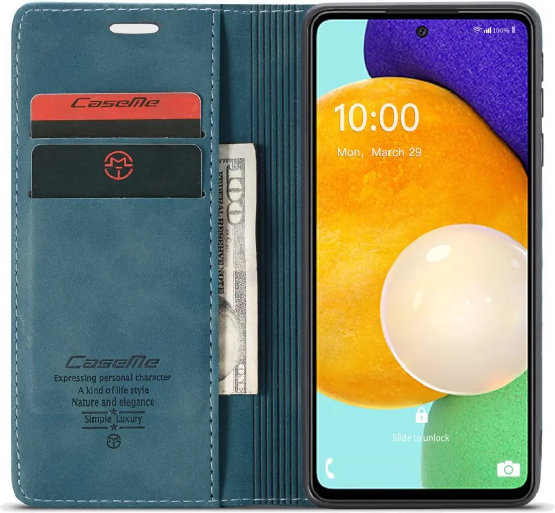 Caseme 013 Book Case Hoesje - Samsung Galaxy A53 - Blauw - afbeelding 6 van 6