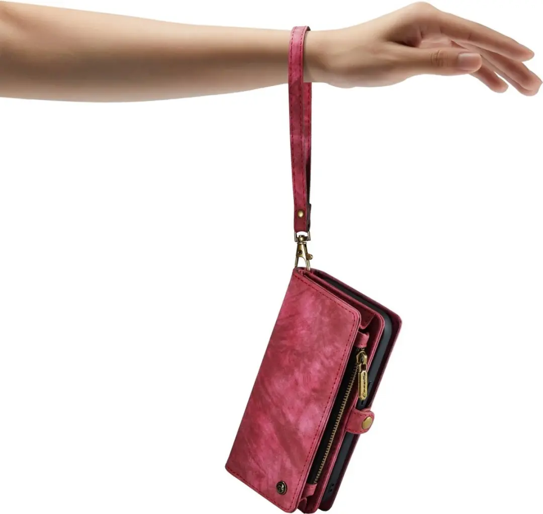 Caseme Vintage Portemonnee Hoesje CSM-39268 - iPhone 15 Pro - Rood