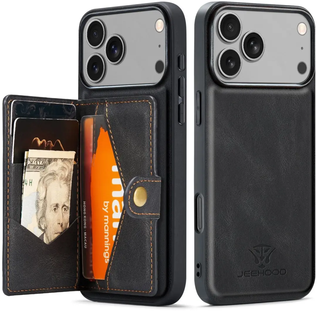 Caseme JH-01 Hoesje iPhone 17 Pro - 4 Pasjes Zwart