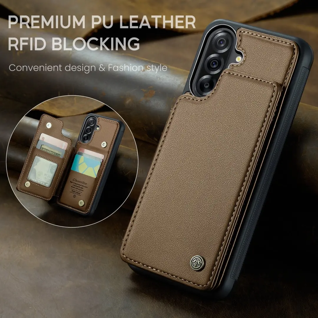 Caseme C22 Hoesje Samsung Galaxy A17 - Bruin