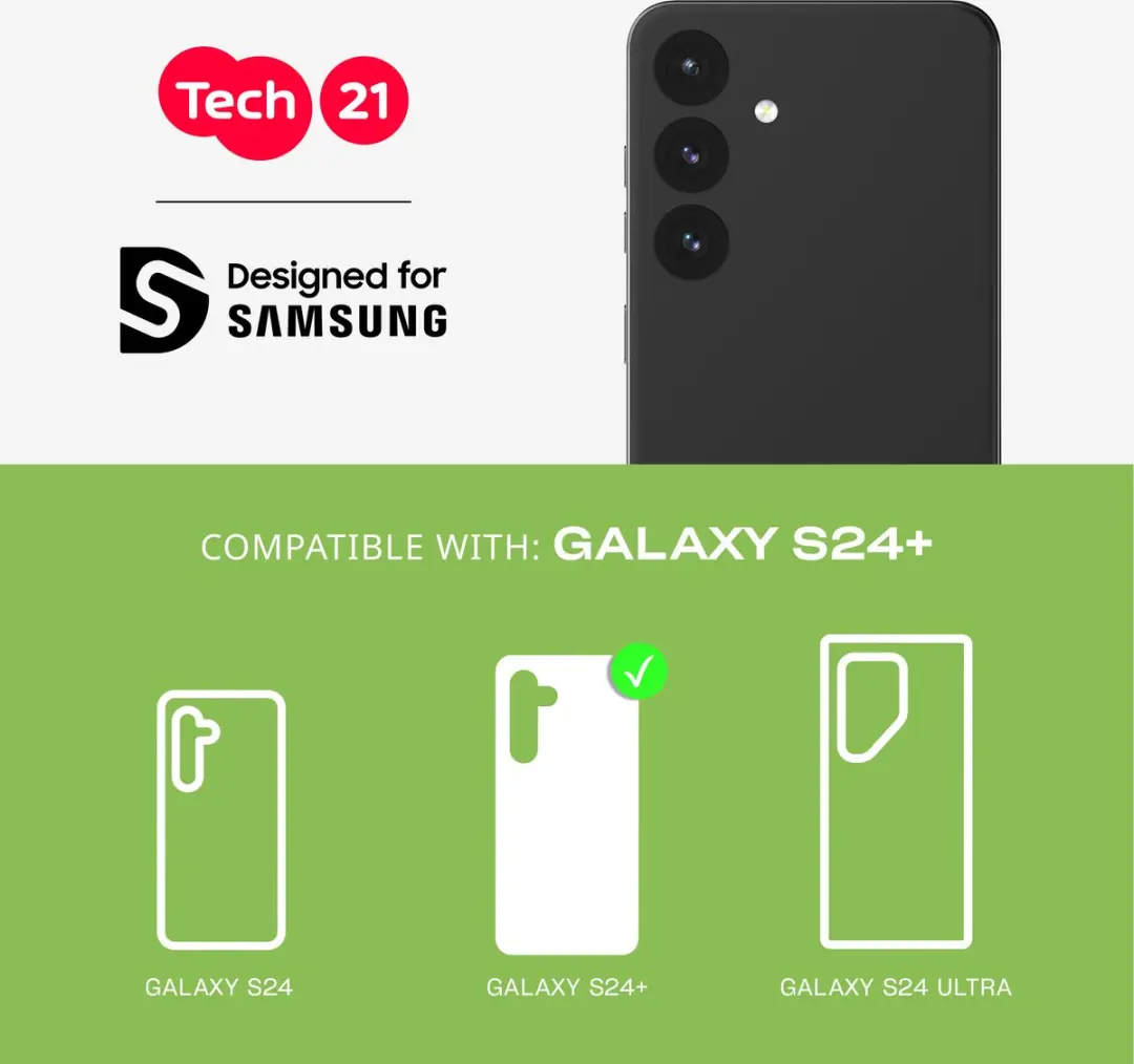 Tech21 Evo Lite T21-10665 Hoesje - Samsung Galaxy S24 Plus - Zwart