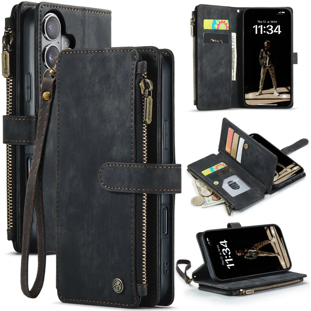 Caseme iPhone 17 PU Portemonneehoesje