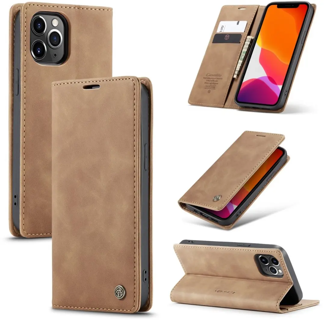 Caseme Book Case iPhone 12 Pro Max - 2 Pasjes - Bruin