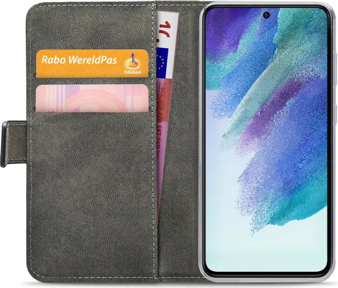Mobilize Classic Gelly Wallet Bookcase Samsung Galaxy S21 FE - Zwart