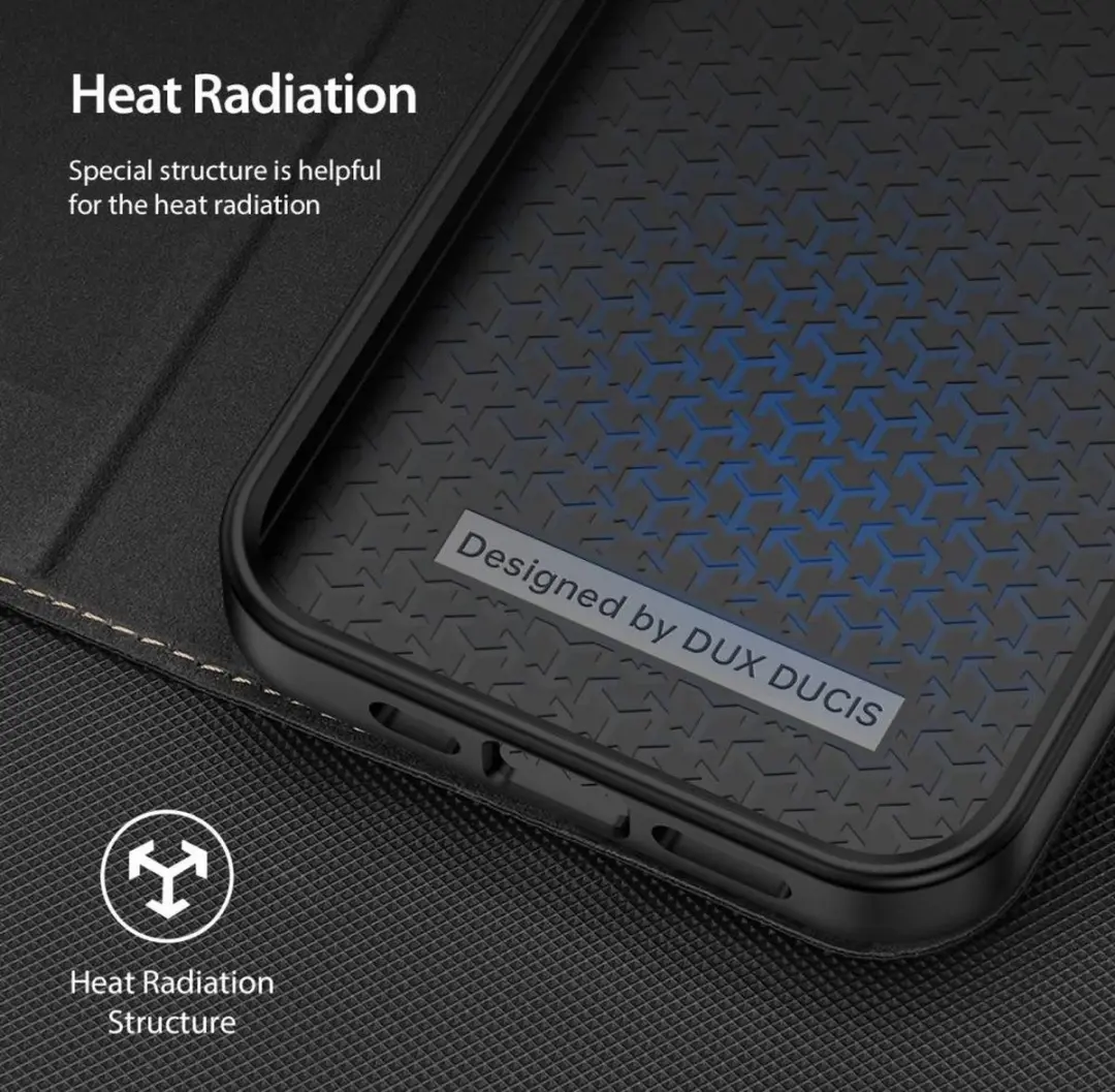 Dux Ducis Hoes iPhone 14 Pro Book Case - Zwart - 2 Pasjes