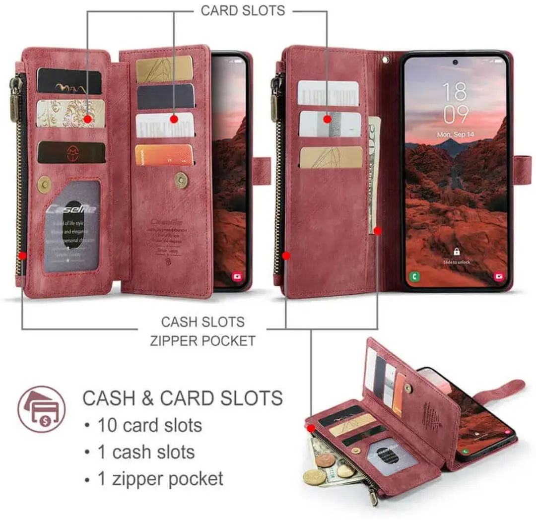 Caseme C30 Hoesje Samsung Galaxy A37 - Rood