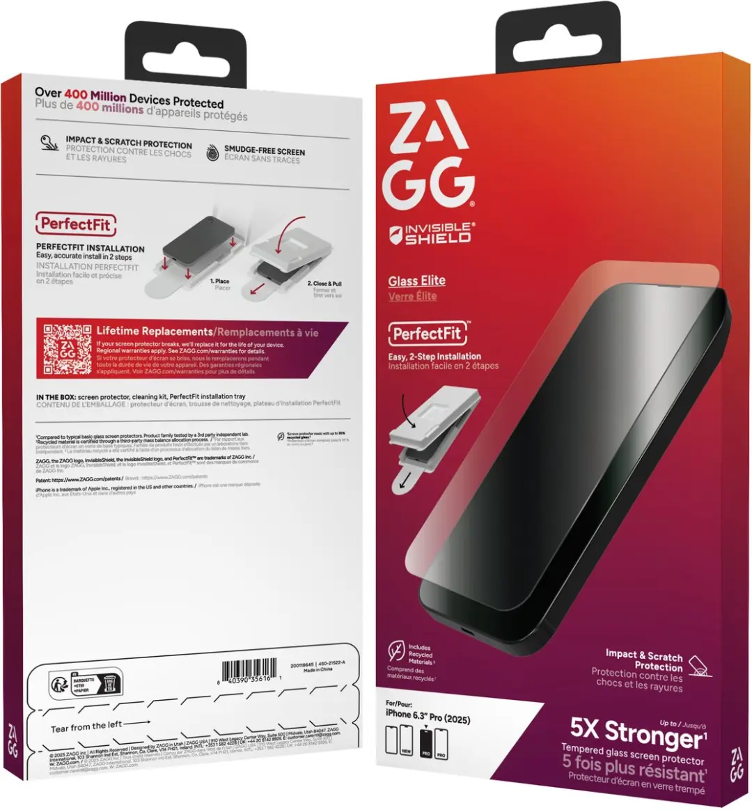 ZAGG InvisibleShield Glass Elite 200118645 - iPhone 17 Pro Schermbeschermer