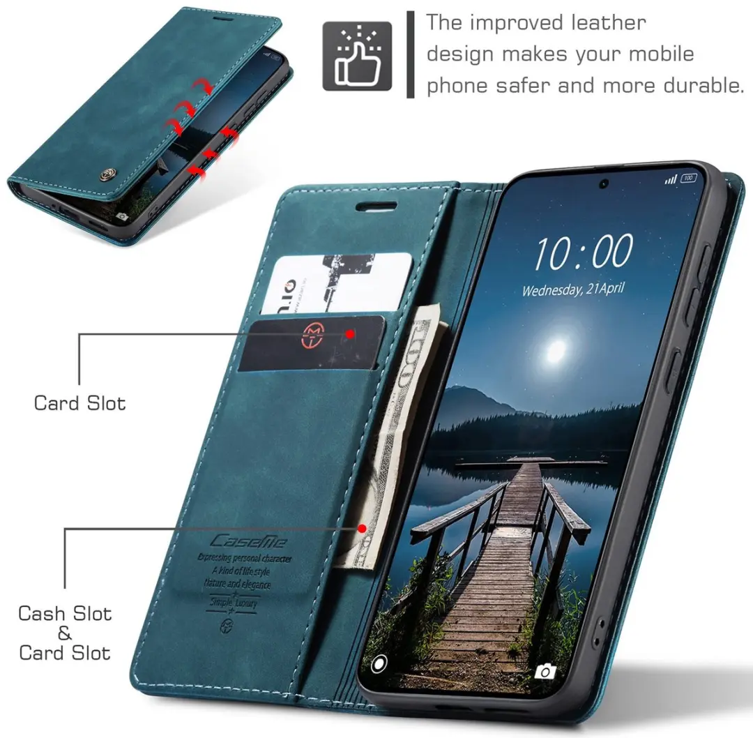 Caseme 013 Book Case Hoesje - Xiaomi Redmi Note 15 Pro 5G - Blauw