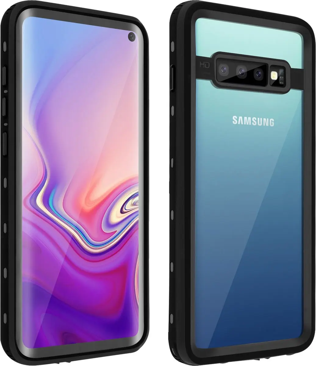 Redpepper Hoesje Samsung Galaxy S10 Waterdicht - Zwart BACK-REDP-G973F