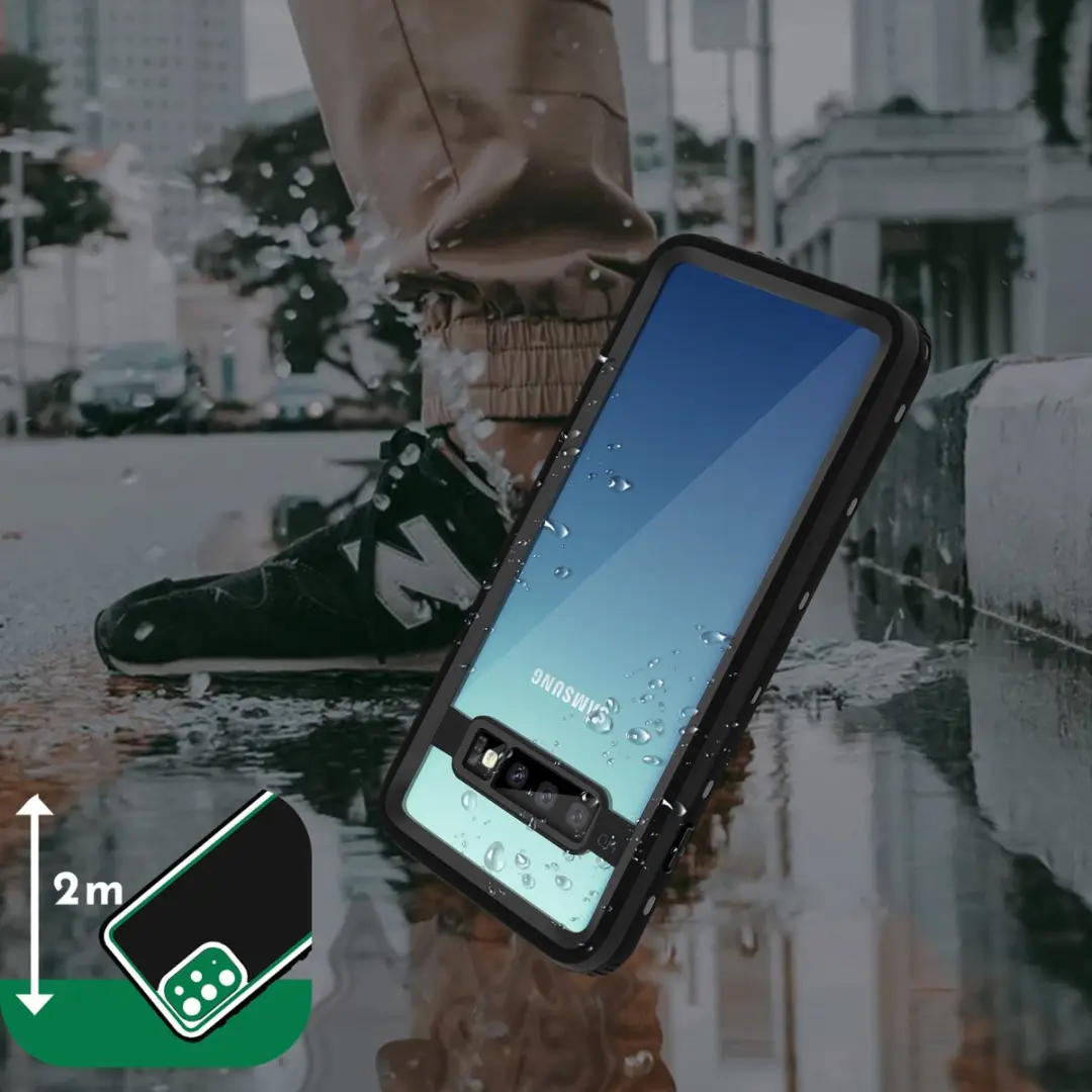 Redpepper Hoesje Samsung Galaxy S10 Waterdicht - Zwart BACK-REDP-G973F