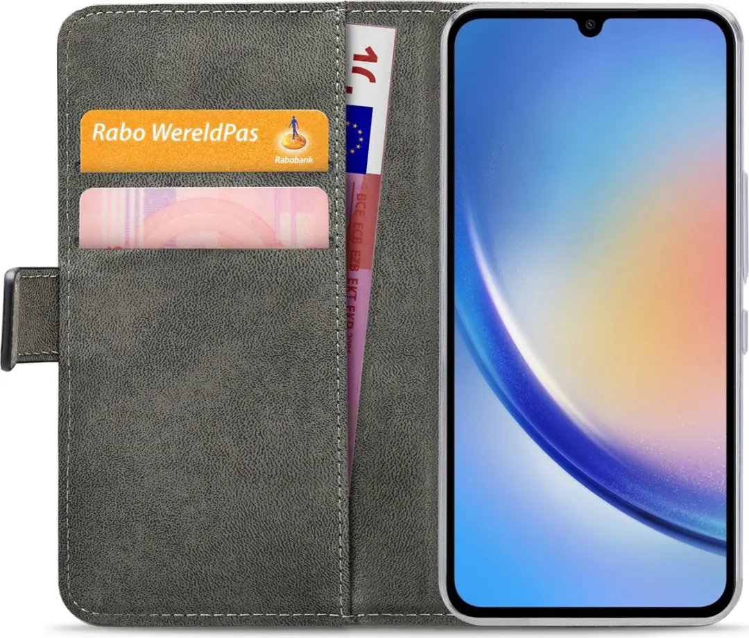 Mobilize Classic Gelly Wallet Bookcase Samsung Galaxy A34 - Zwart