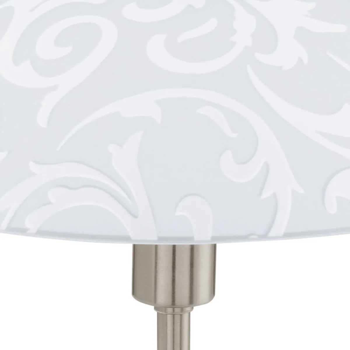 Eglo Solo Tafellamp E14 - 1 Lichtpunt Ø26cm - Nikkel/Wit
