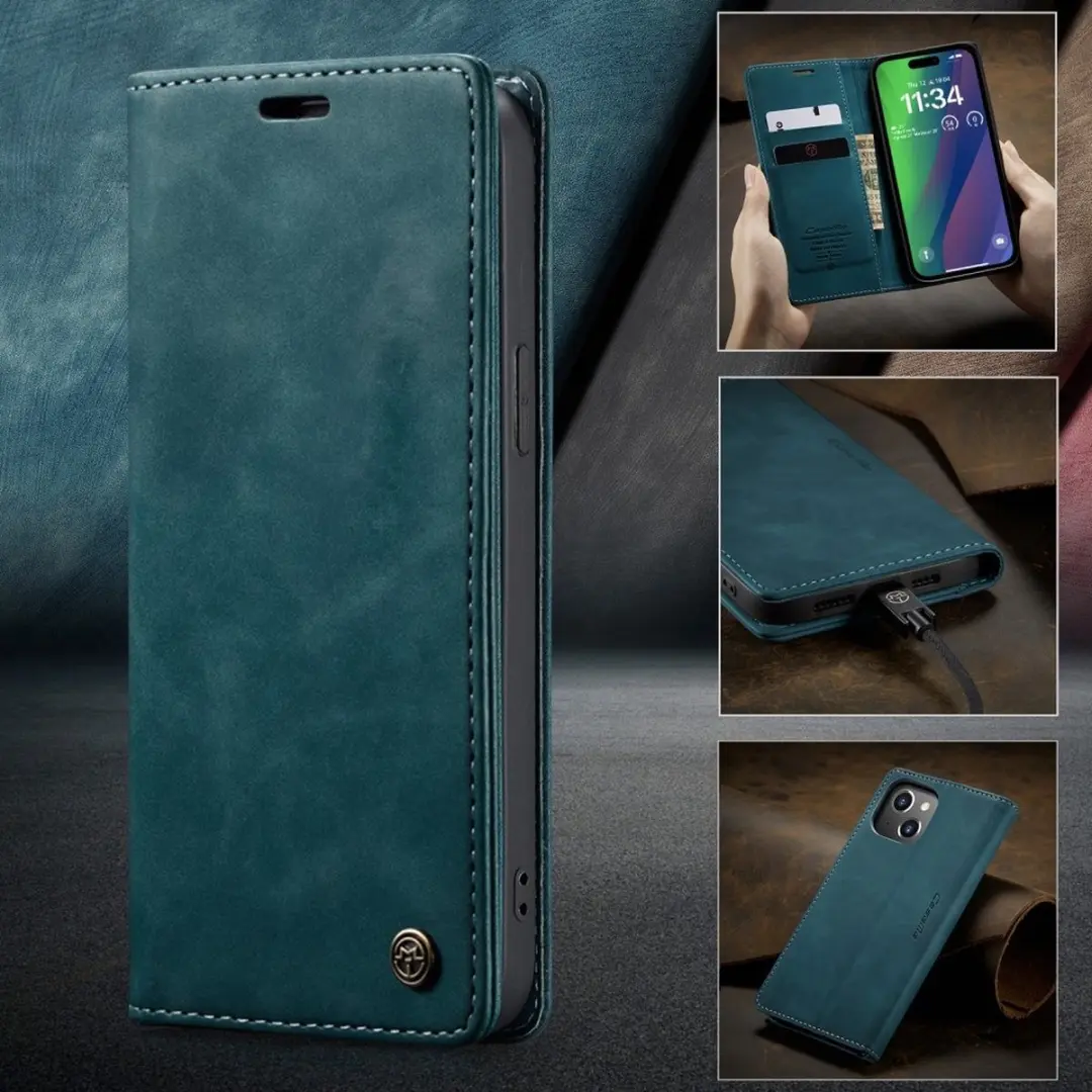Caseme 013 Book Case iPhone 16 Plus Hoesje - Blauw - afbeelding 6 van 6