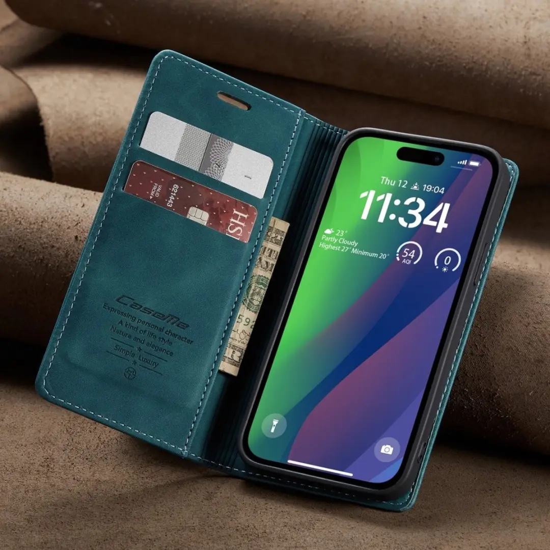 Caseme 013 Book Case iPhone 16 Plus Hoesje - Blauw