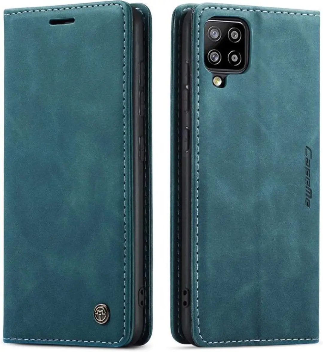 Caseme Retro Wallet Hoesje Samsung Galaxy A42 - Blauw