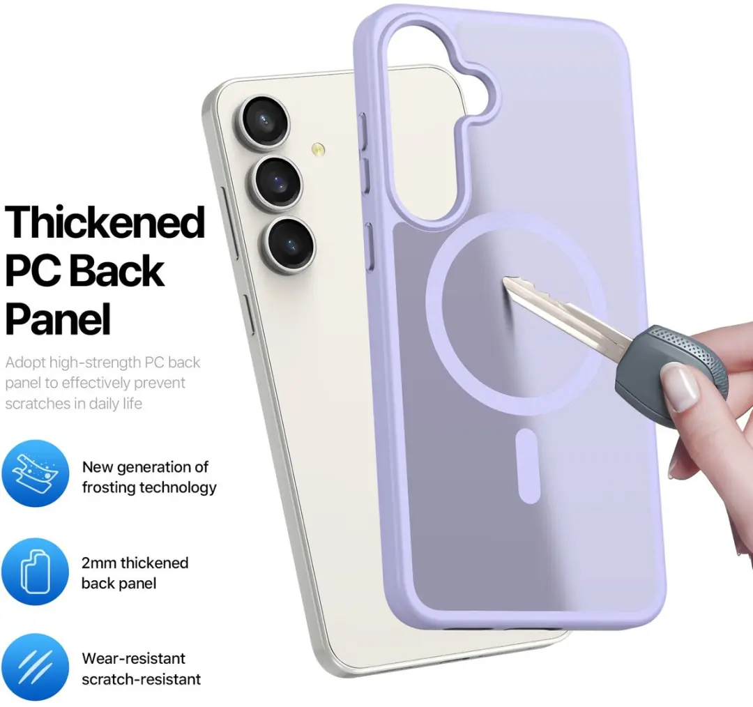 Dux Ducis Yind Series Hoesje Samsung Galaxy S25 FE - Lavendel - MagSafe