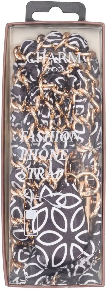 Charm London La Tour Eiffel Telefoonkoord - Zwart Wit
