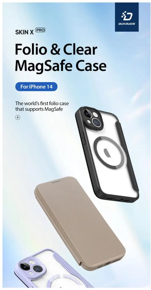 Dux Ducis iPhone 14 Pro Hoesje - MagSafe Book Case - Zwart