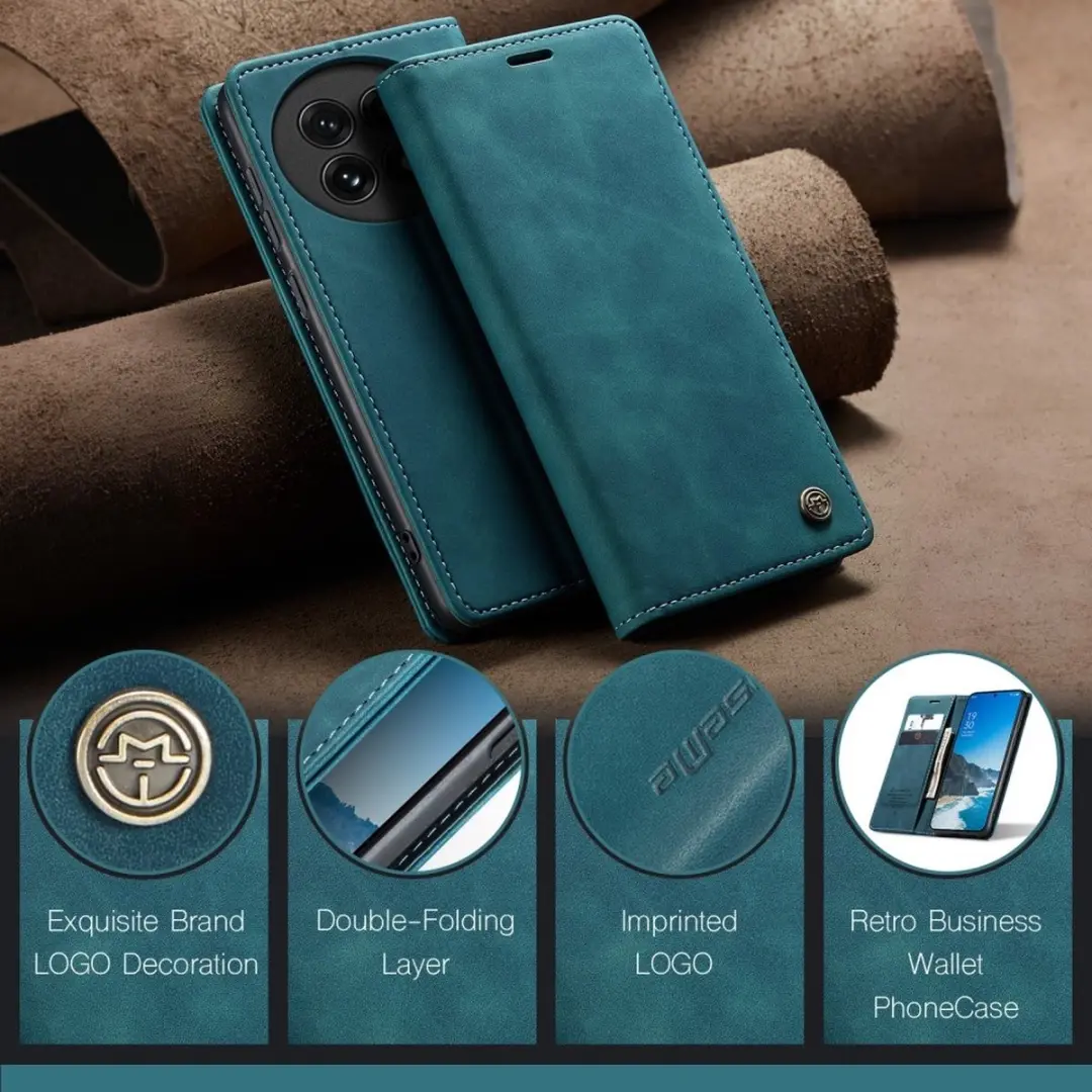 Caseme Hoesje OnePlus 13 Book Case - Blauw