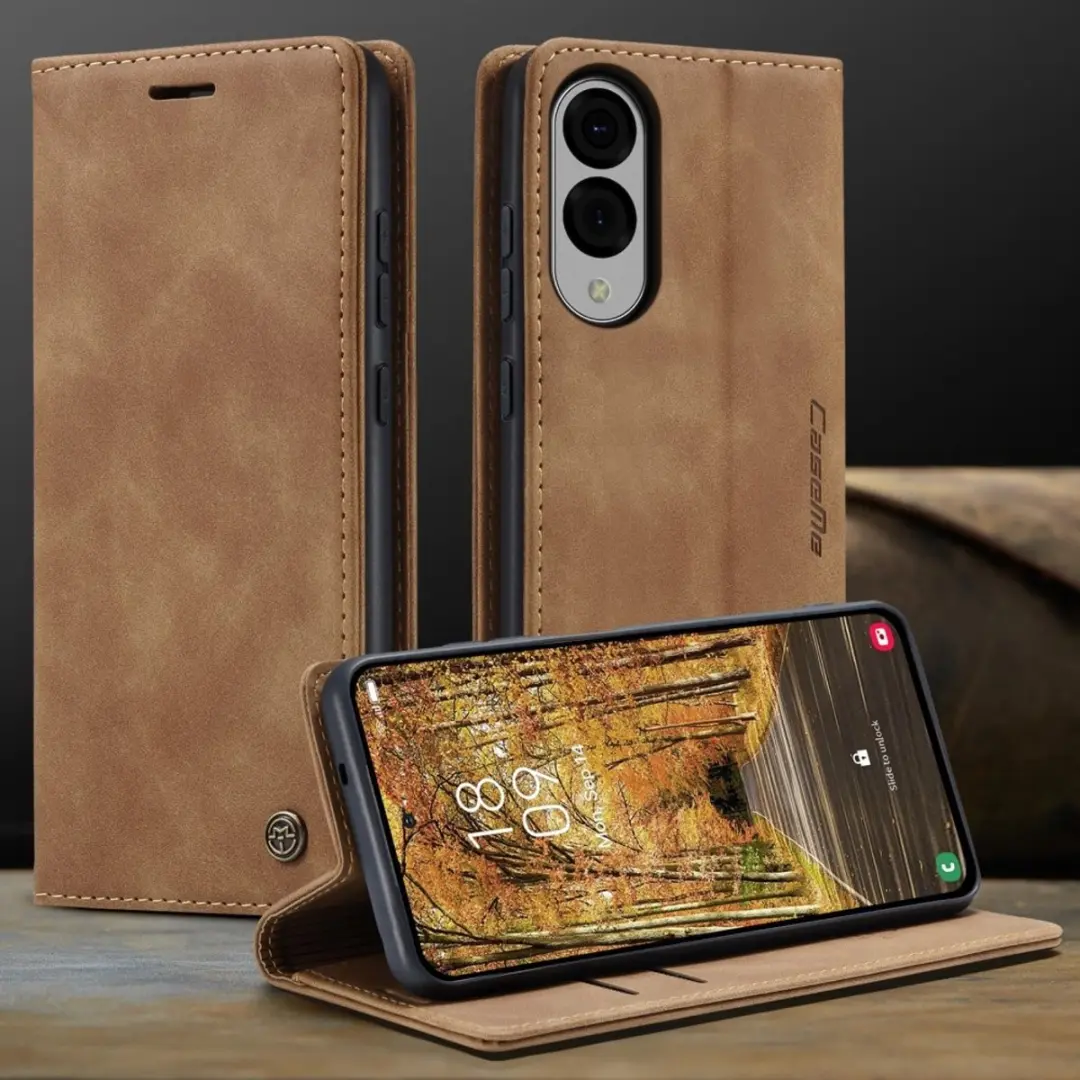 Caseme 013 Book Case Hoesje - Samsung Galaxy S25 Edge - 2 Pasjes - Bruin