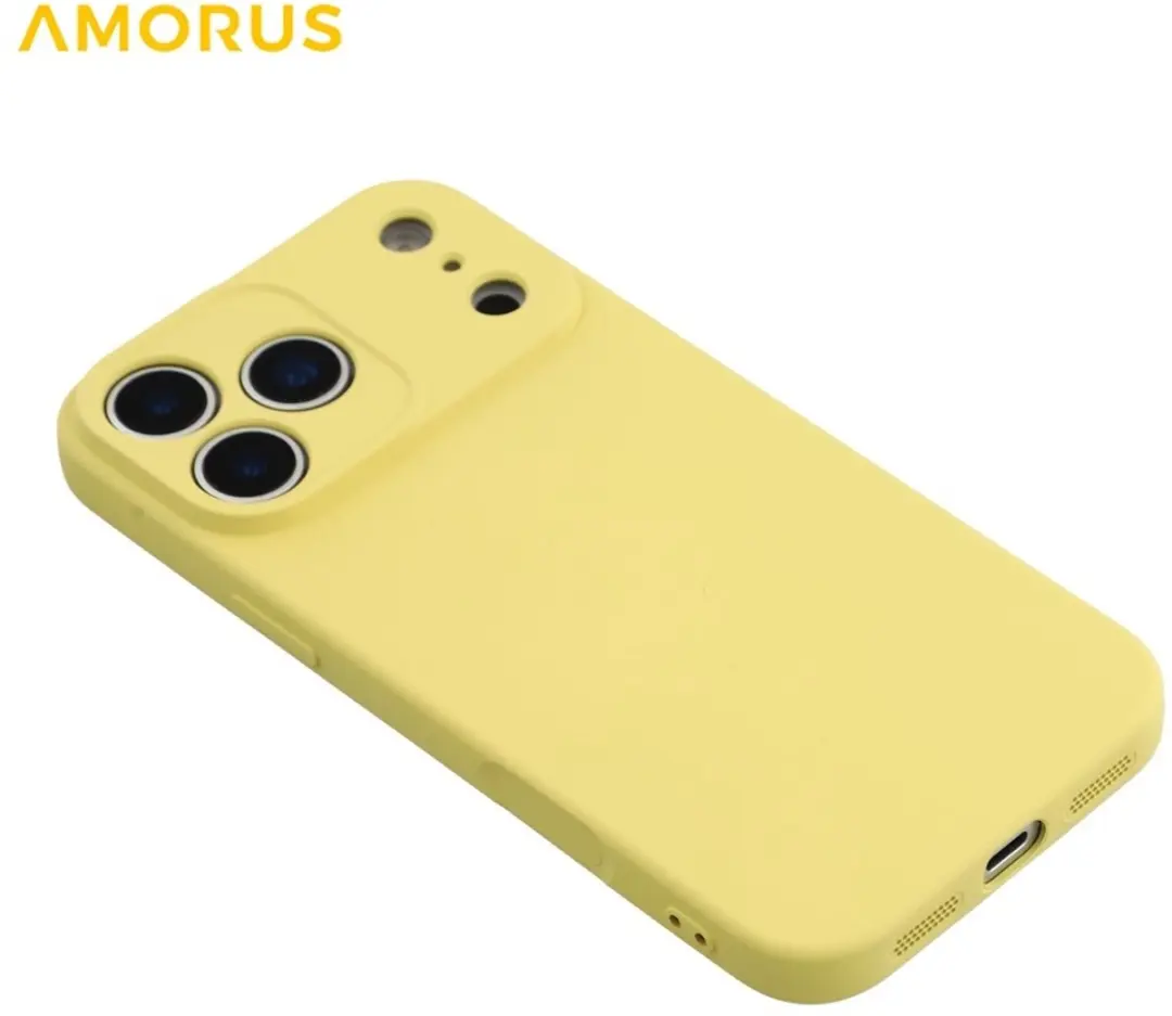 Amorus iPhone 17 Pro Hoesje - Sand Yellow