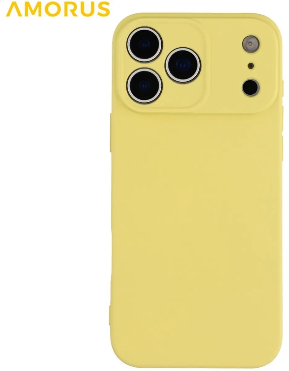 Amorus iPhone 17 Pro Hoesje - Sand Yellow