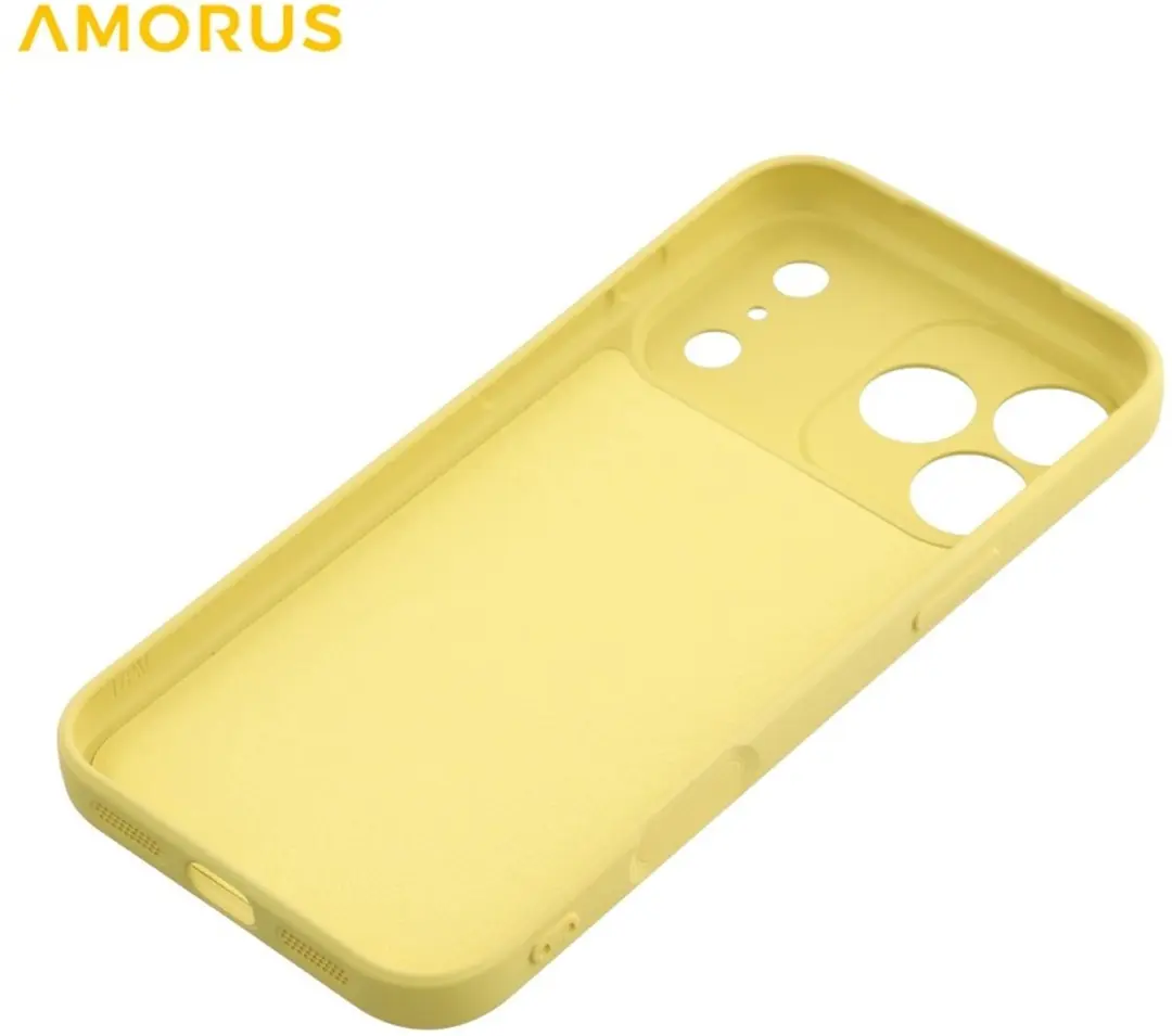 Amorus iPhone 17 Pro Hoesje - Sand Yellow