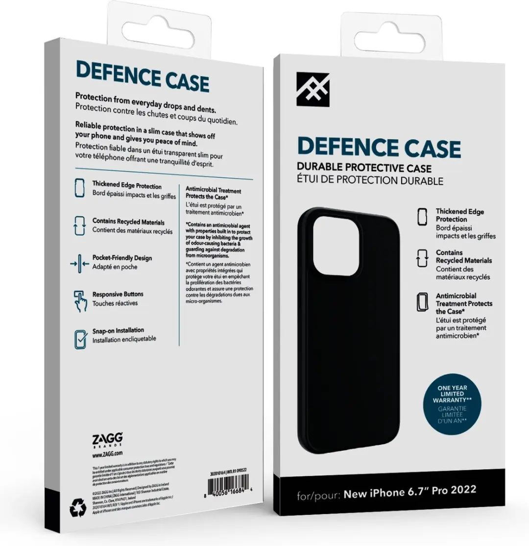 ZAGG iFrogz Defence Hoesje iPhone 14 Pro Max - Zwart