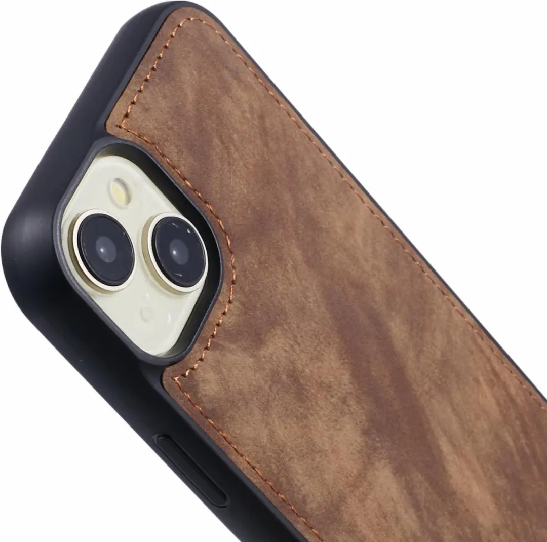 Caseme iPhone 15 Plus Hoesje Backcover - 8 Pasjes - Bruin
