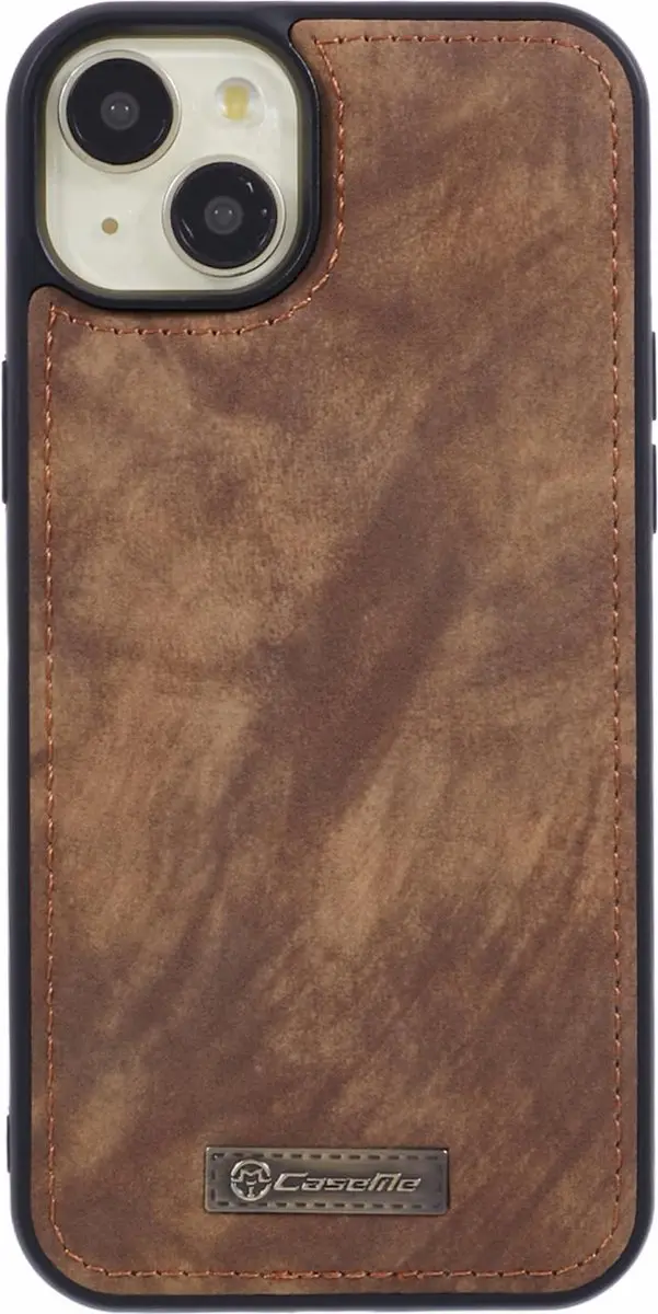 Caseme iPhone 15 Plus Hoesje Backcover - 8 Pasjes - Bruin