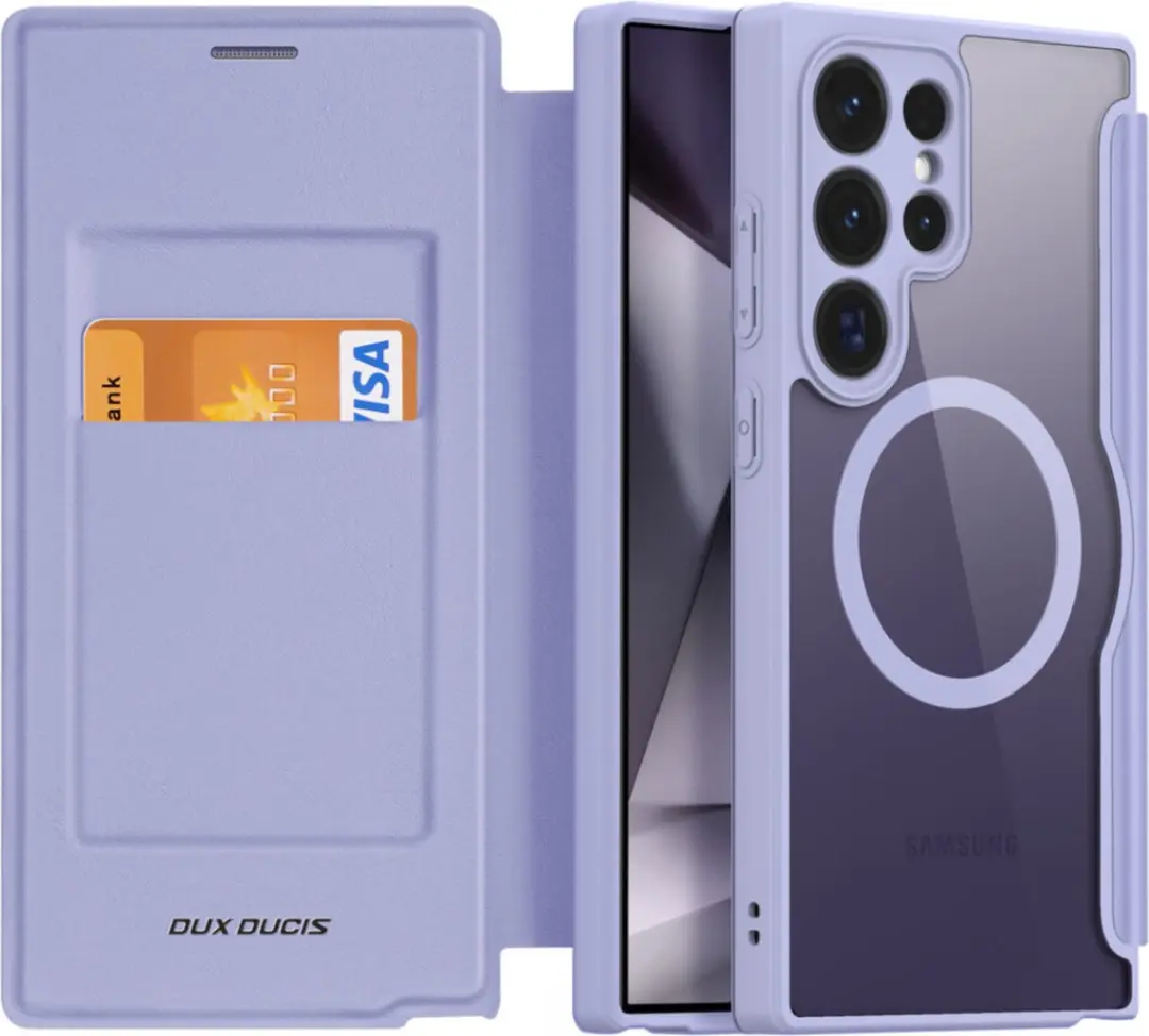 Dux Ducis Skin X Pro Book Case Telefoonhoesje - Samsung Galaxy S24 Ultra - Paars