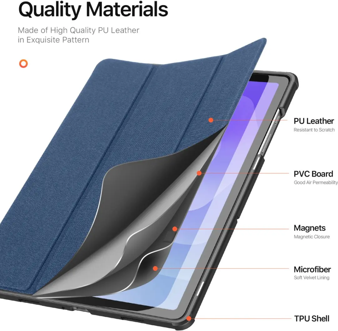 Dux Ducis Domo Bookcase Samsung Galaxy Tab A11 Plus - Donkerblauw
