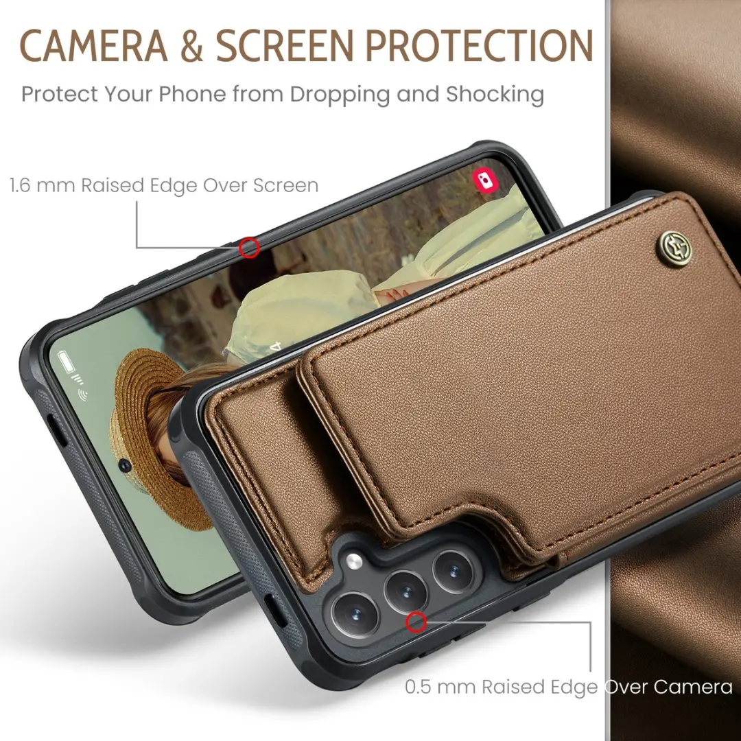 Caseme C22 Hoesje Samsung Galaxy S25 FE - Bruin