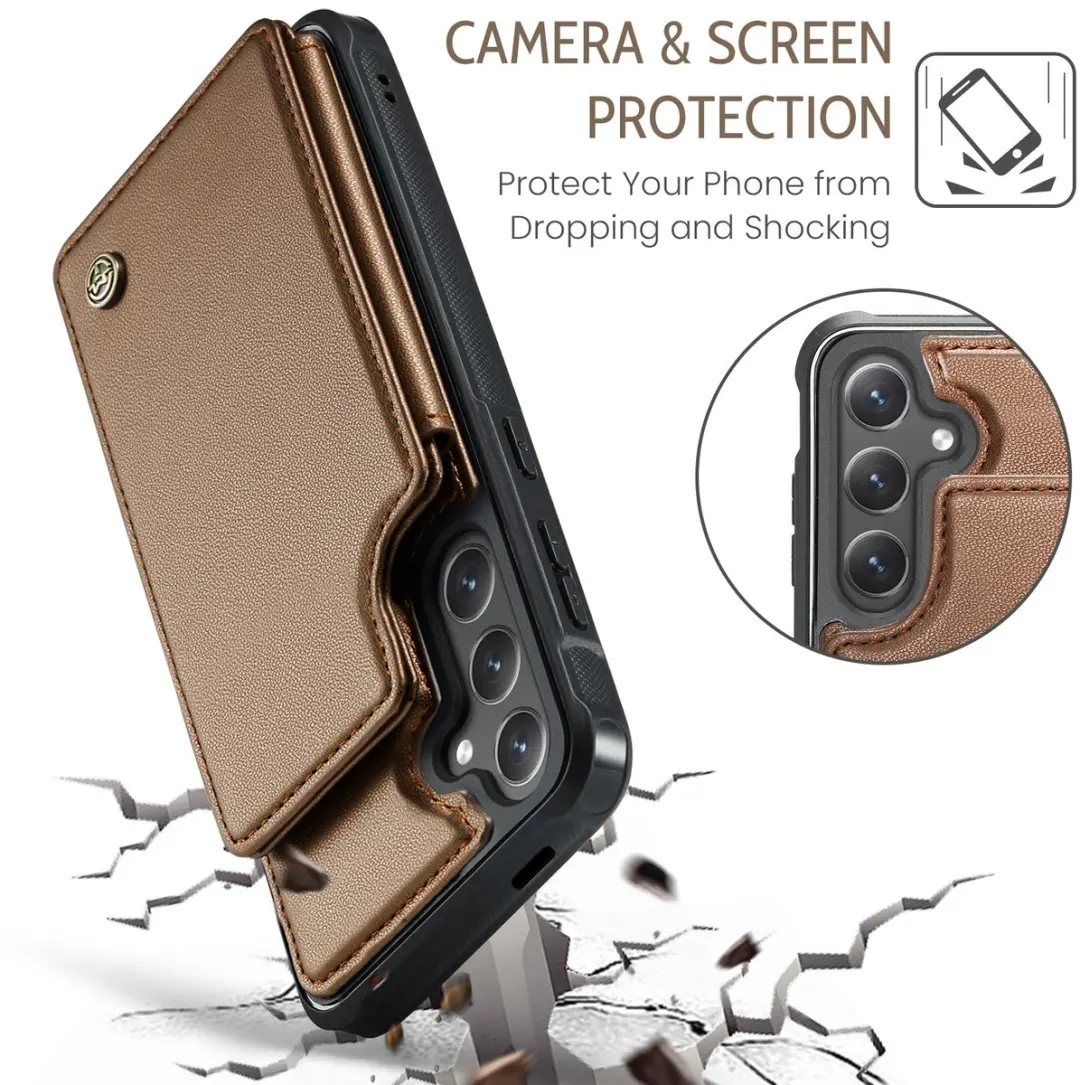 Caseme C22 Hoesje Samsung Galaxy S25 FE - Bruin