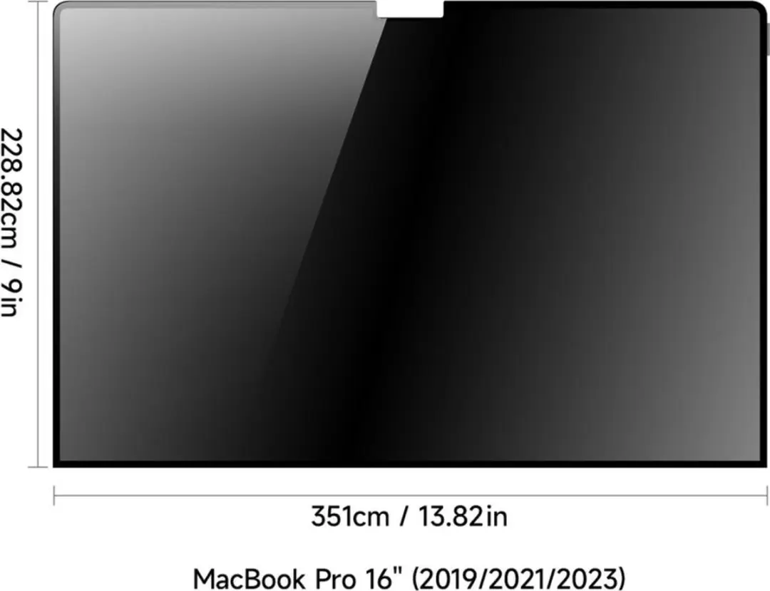 Dux Ducis Privacy Screenprotector 6934913007464 - MacBook Pro 16 Zwart
