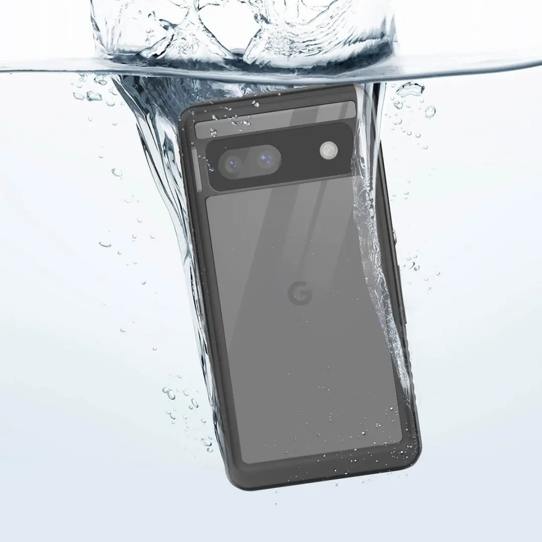Redpepper Waterdicht Hoesje Pixel 7A BACK-REDP-PX7A - Transparant zwart - afbeelding 6 van 6