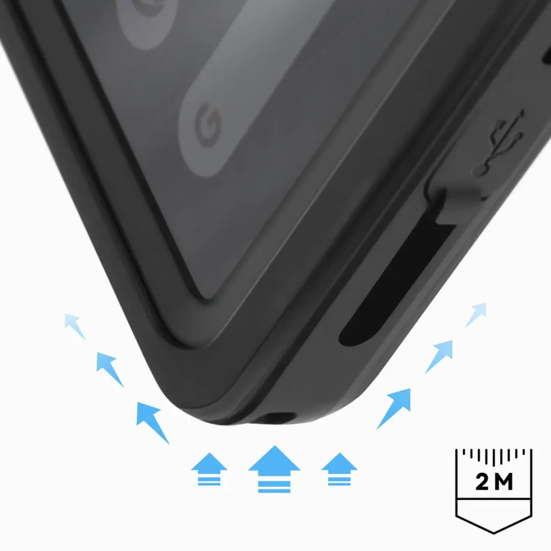 Redpepper Waterdicht Hoesje Pixel 7A BACK-REDP-PX7A - Transparant zwart - afbeelding 4 van 6