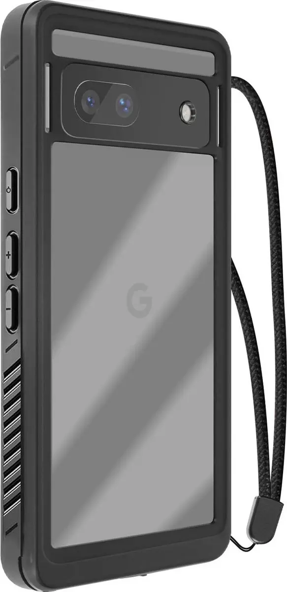 Redpepper Waterdicht Hoesje Pixel 7A BACK-REDP-PX7A - Transparant zwart - afbeelding 2 van 6