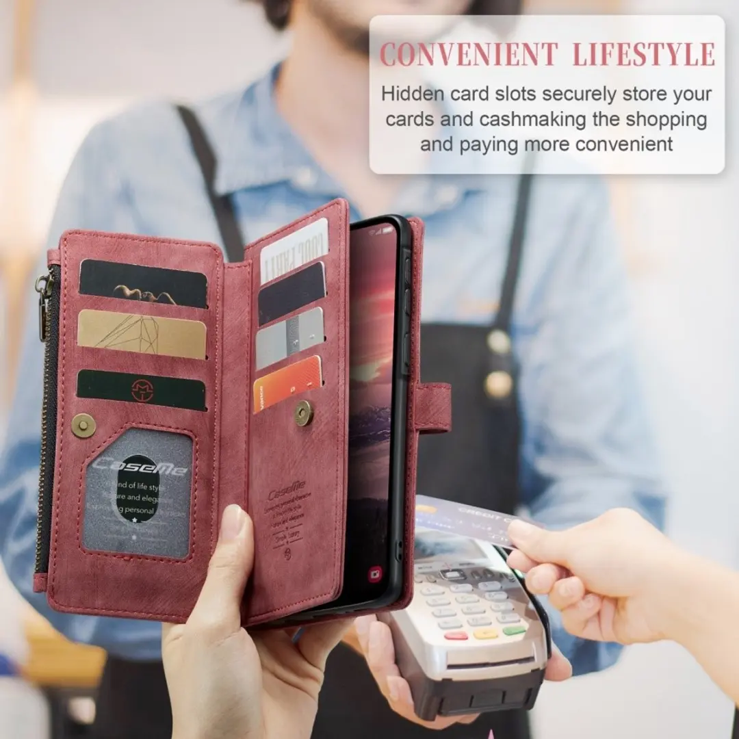 Caseme C30 Book Case Hoesje Samsung Galaxy A56 - Rood