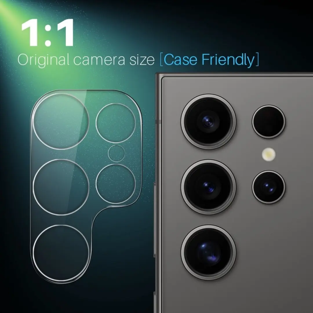 NORTHJO 9H Tempered Glass Camera Lens Protector - Samsung Galaxy S25 Ultra - Transparant