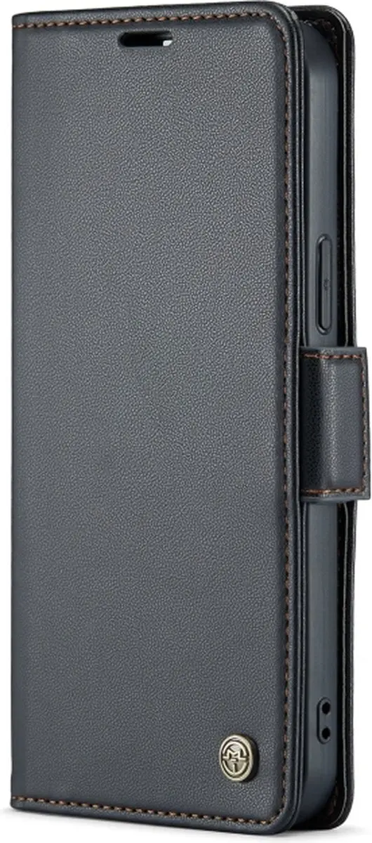 CaseMe Wallet Case iPhone 15 Pro Max - RFID & Magneetsluiting - 3 Pasjes - Zwart