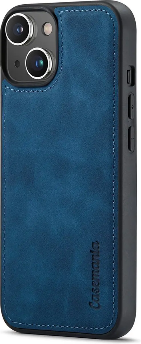 Caseme iPhone 14 Plus Bookcase Hoesje - Donkerblauw Kunstleer - 4 Pasjes