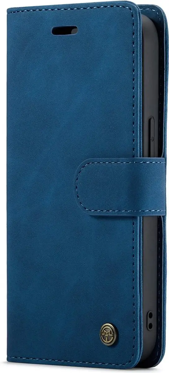Caseme iPhone 14 Plus Bookcase Hoesje - Donkerblauw Kunstleer - 4 Pasjes