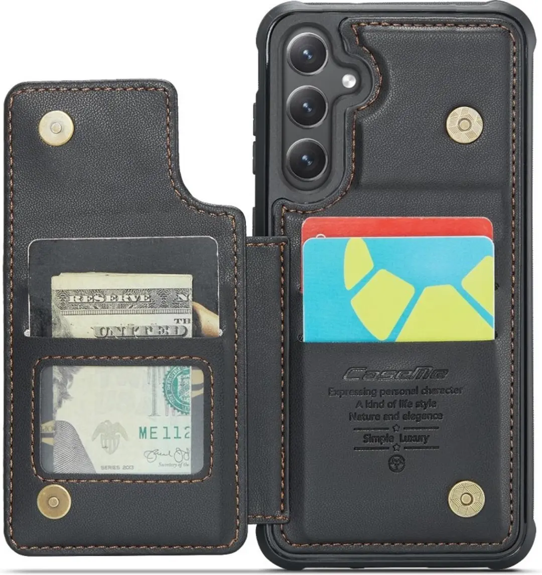 Caseme C22 Hoesje Samsung Galaxy S25 - Zwart